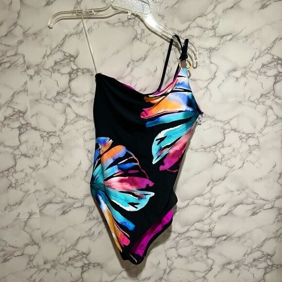 LA BLANCA Prism One Shoulder One Piece Swimsuit - Picture 4 of 9